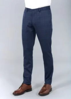 Pantalon de costume extra-slim en maille stretch imprimée Prince de Galles-jerem Discount