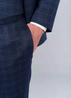 Pantalon de costume extra-slim en maille stretch imprimée Prince de Galles-jerem Discount