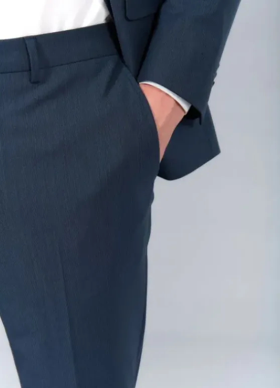 Pantalon de costume lavable bi-stretch à fines rayures-jerem Outlet