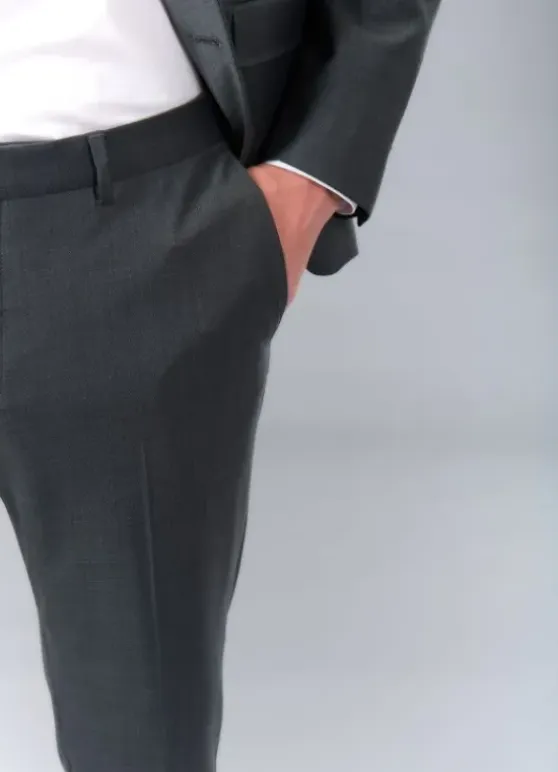 Pantalon de costume lavable en fil à fil bi-stretch de laine mélangée-jerem Flash Sale