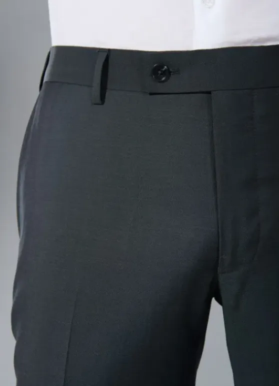 Pantalon de costume lavable en fil à fil bi-stretch de laine mélangée-jerem Flash Sale