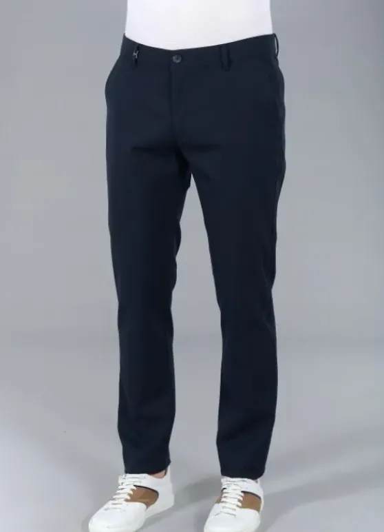 Pantalon de ville en sergé stretch faux-uni-jerem Fashion