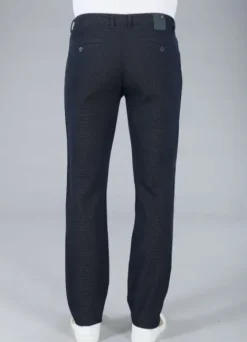 Pantalon de ville en tricotine stretch à micro-motif-jerem Best
