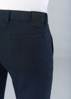 Pantalon élastiqué en sergé chiné de coton stretch-jerem Cheap