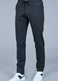 Pantalon uni à taille élastique-jerem Sale