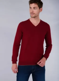Pull col V coton en coton et cachemire Corki-jerem New