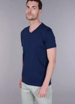 T-shirt Drift en coton mercerisé à col V-jerem Fashion