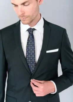 Veste de costume ajustée bi-stretch en laine vierge mélangée-jerem Cheap