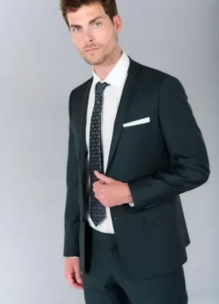 Veste de costume ajustée bi-stretch en laine vierge mélangée-jerem Cheap
