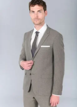 Veste de costume ajustée bi-stretch faux-uni-jerem New