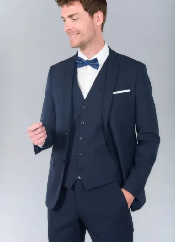 Veste de costume ajustée et stretch à pied-de-poule pépita discret-jerem Store