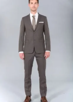 Veste de costume ajustée et stretch à motif subtile-jerem Fashion