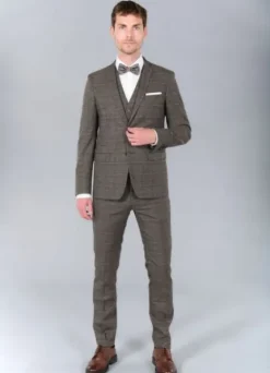Veste de costume ajustée Prince de Galles stretch-jerem Cheap