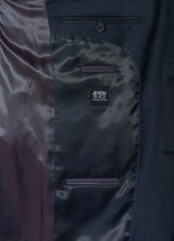Veste de costume à carreau fondu en laine vierge Super 110's Natural Stretch-jerem Outlet