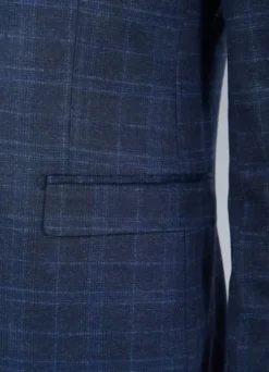 Veste de costume extra-slim en maille stretch imprimée Prince de Galles-jerem Store