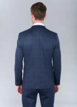 Veste de costume extra-slim en maille stretch imprimée Prince de Galles-jerem Store