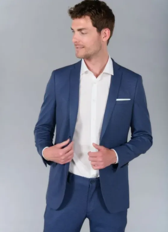 Veste de costume extra-slim en maille stretch imprimée-jerem Cheap