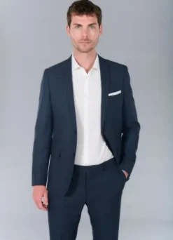 Veste de costume stretch à carreaux-jerem Store