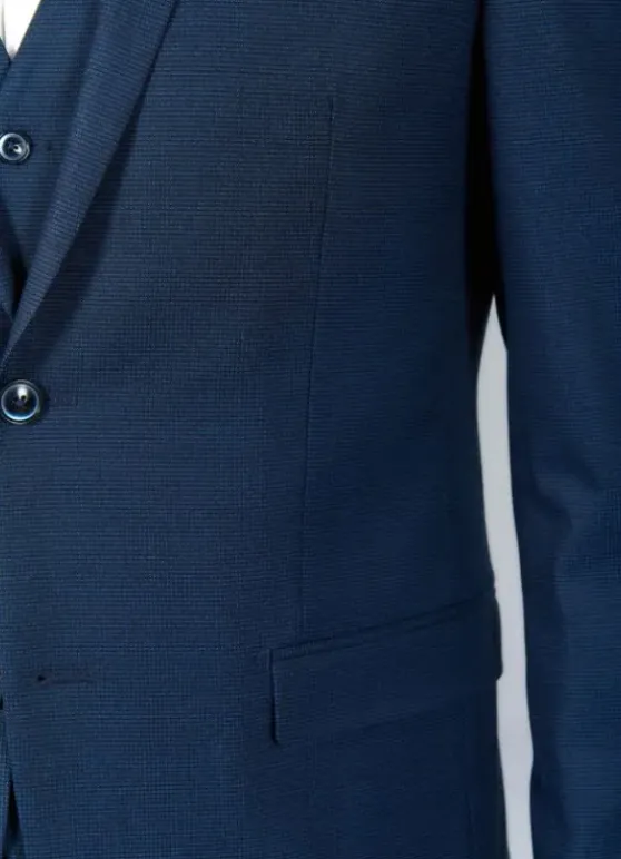 Veste de costume stretch à pied-de-poule pépita discret-jerem Discount