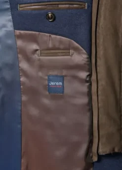 Veste en laine brossée et plastron amovible en suédine-jerem Fashion